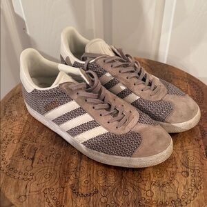 Adidas Taupe and Cream Sneakers